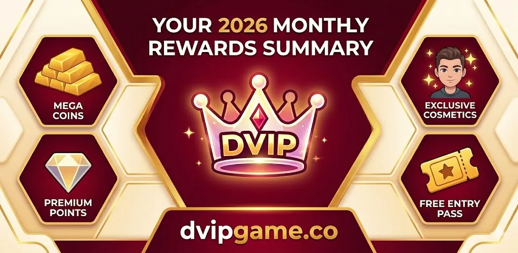DVIP VIP levels system rewards progression chart 2026