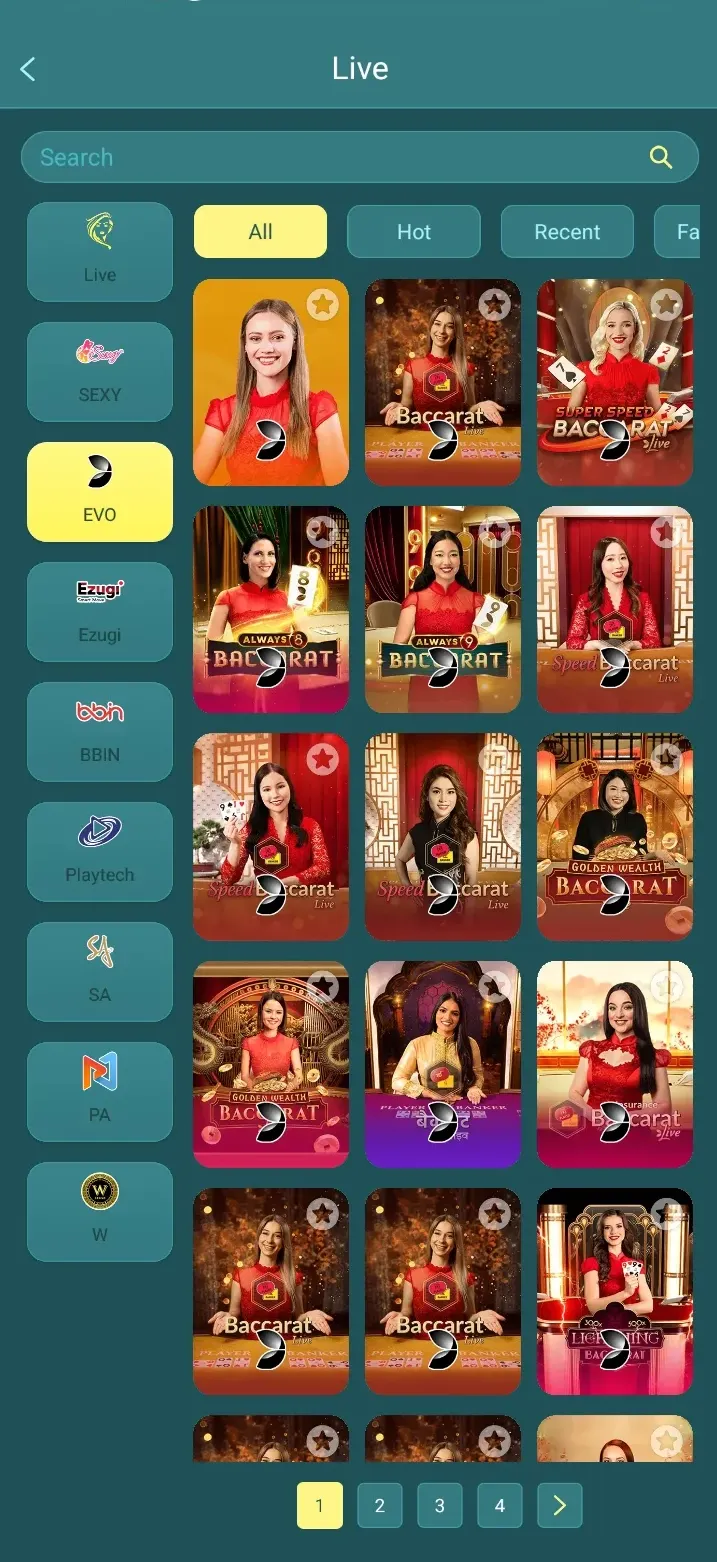 DVIP live casino games with cashback rewards